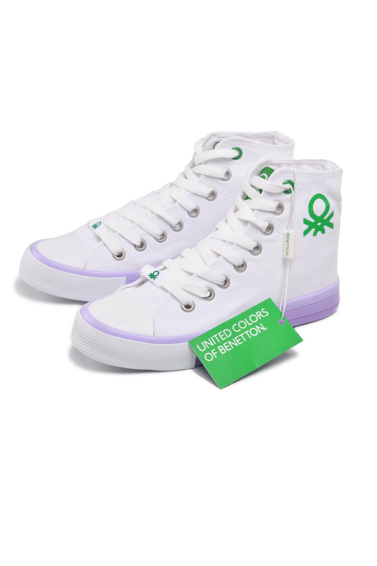 United Colors Of Benetton Bn-30189 G White-Lilac Women's Sneakers