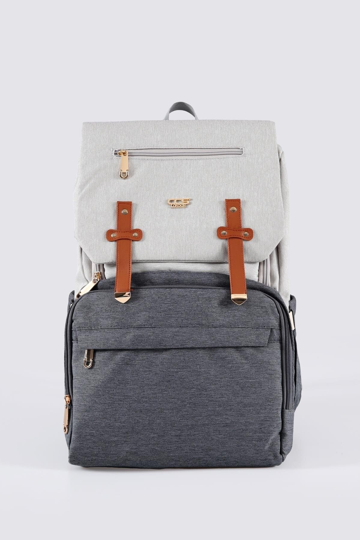 جاسحقيبة الأم والطفل باللون البيج والرمادي 51768