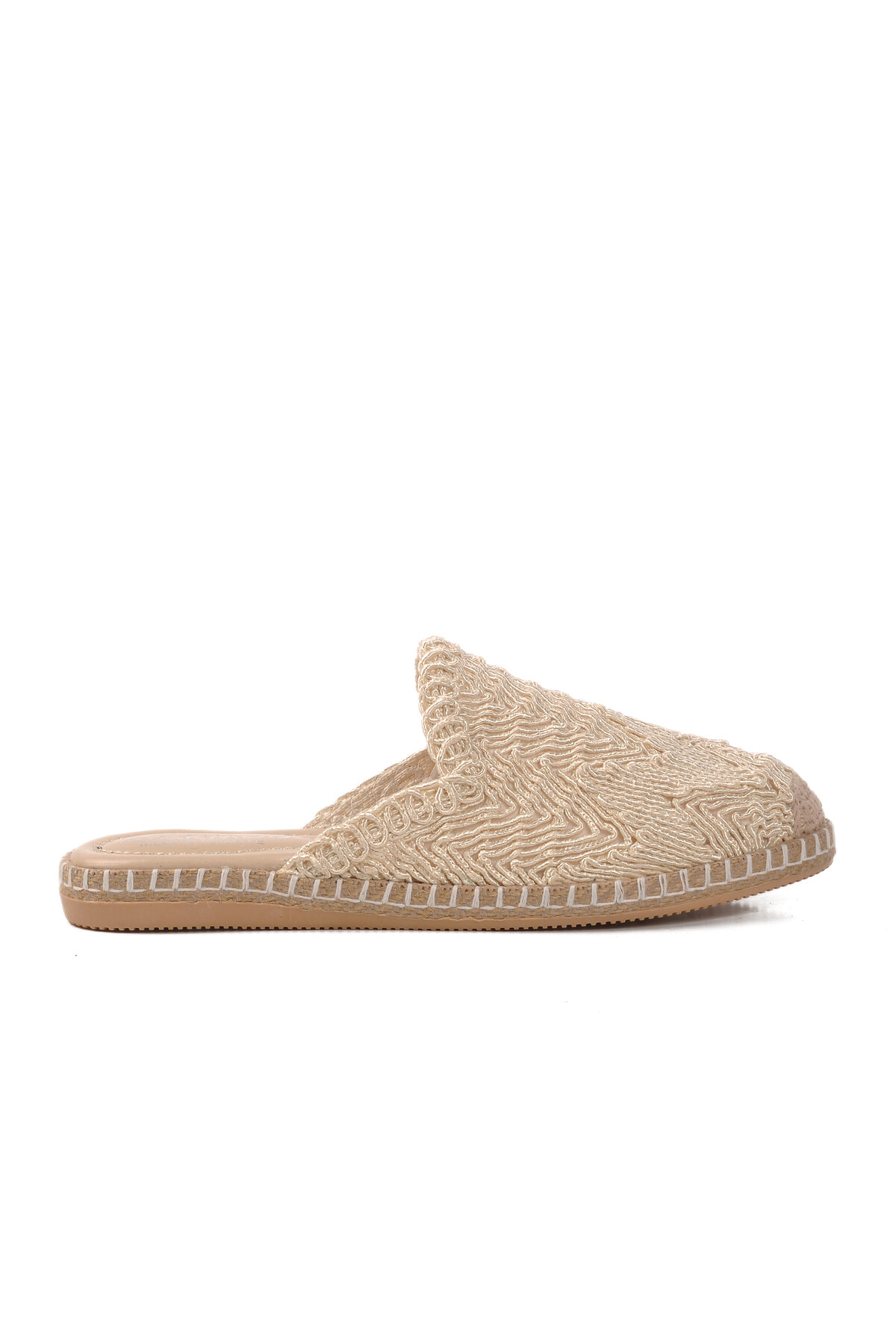 AyakmodBeige Closed Front Knitted Women's Slippers 542042 Z