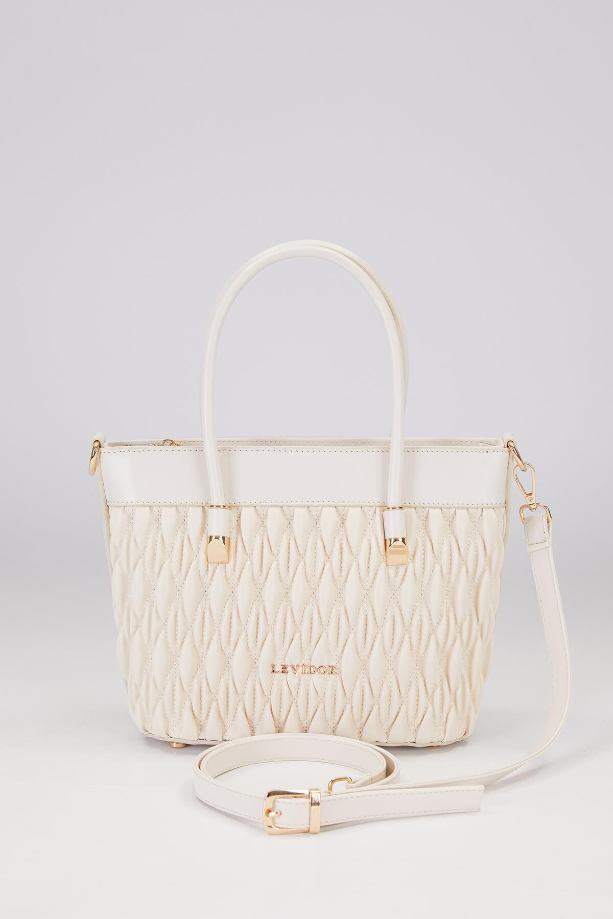 LevidorKrem Kadın El ve Omuz Çantası 930492