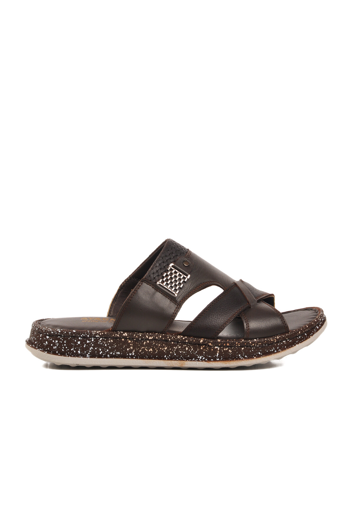 AyakmodKahve Hakiki Deri Erkek Terlik 2045 M