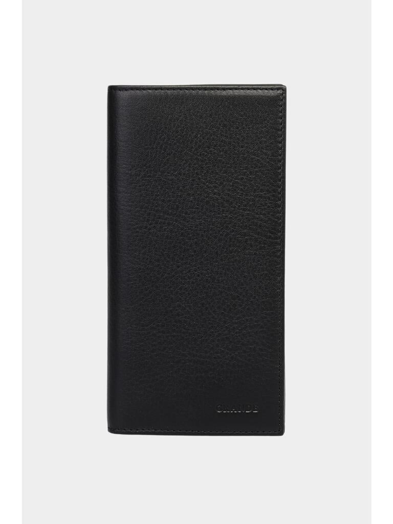 محفظة رجالية من الجلد الطبيعي باللون الأسود 1764