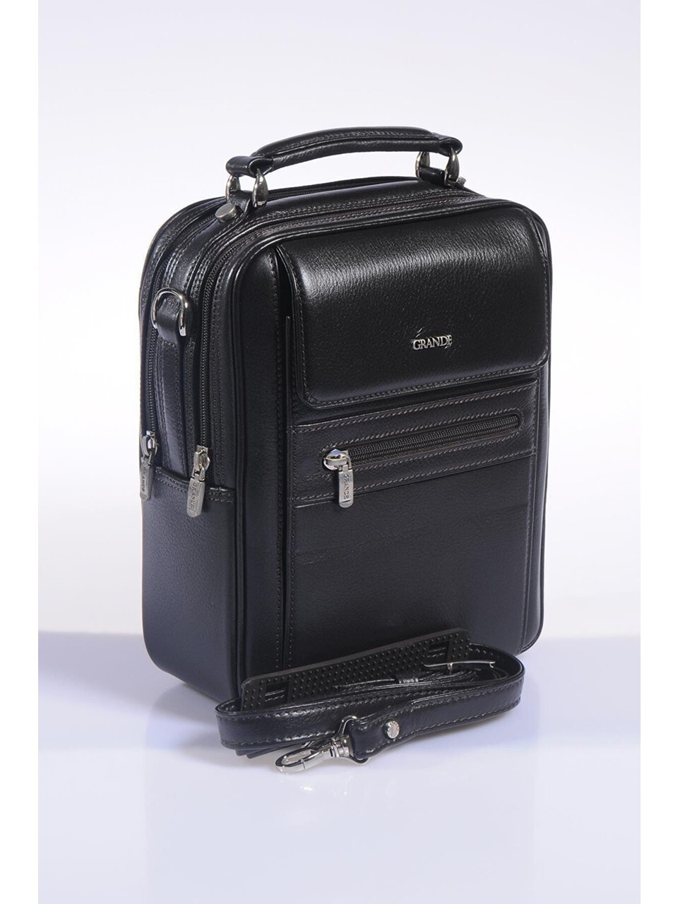 Black Genuine Leather Men's Clutch Bag 4586