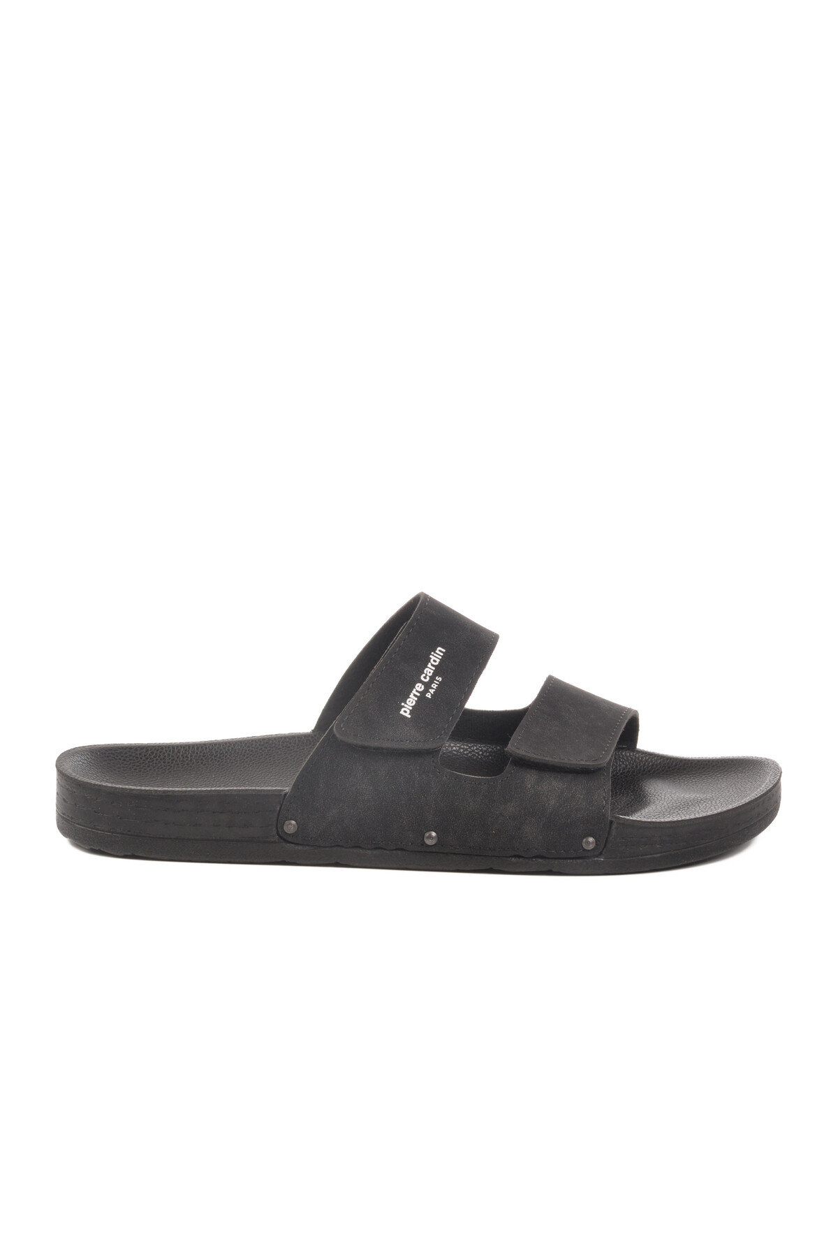 Pierre CardinBlack Velcro Large Size Men's Slippers PC-7039 M