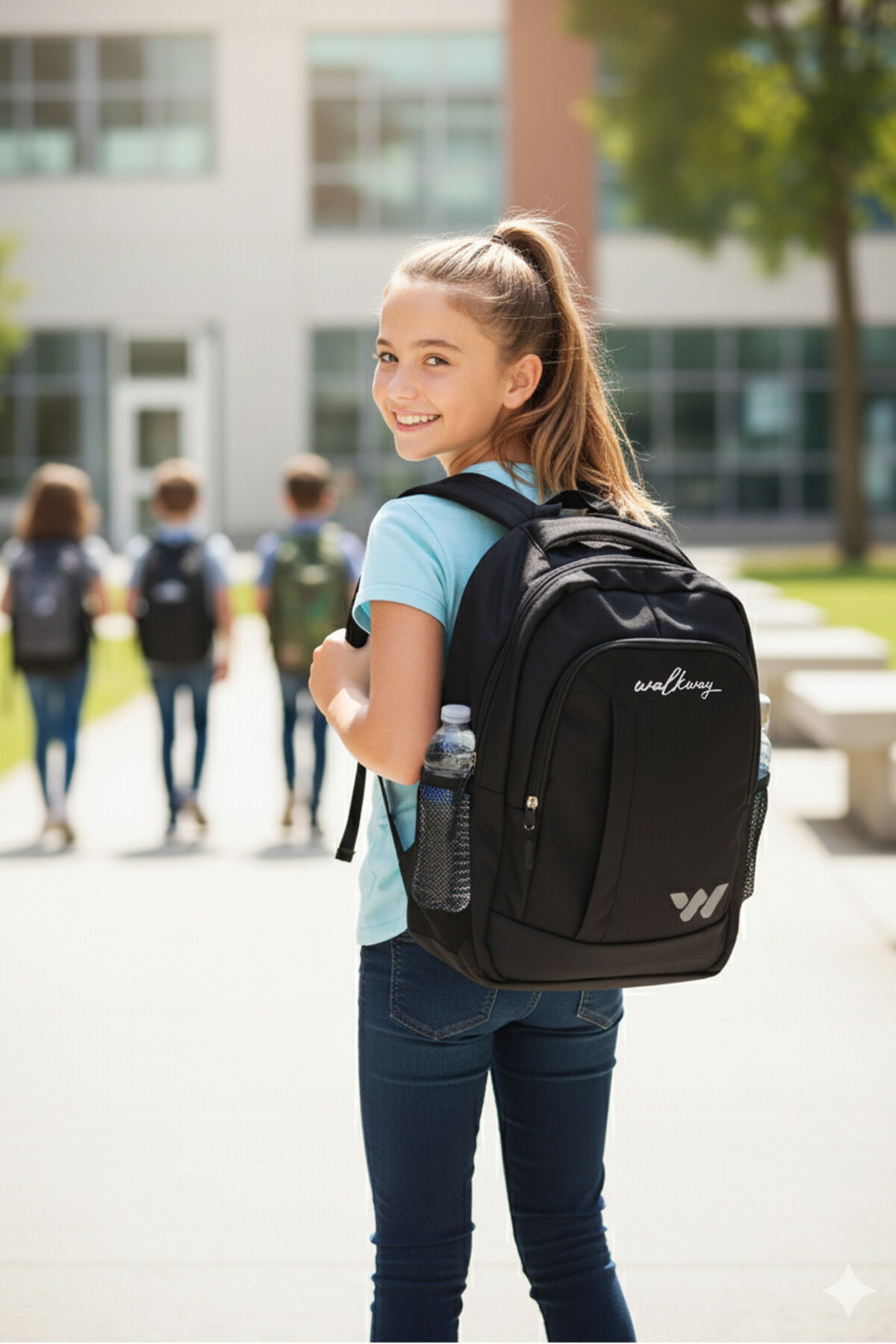 WalkwaySiyah Füme Unisex Sırt Çantası Kupra