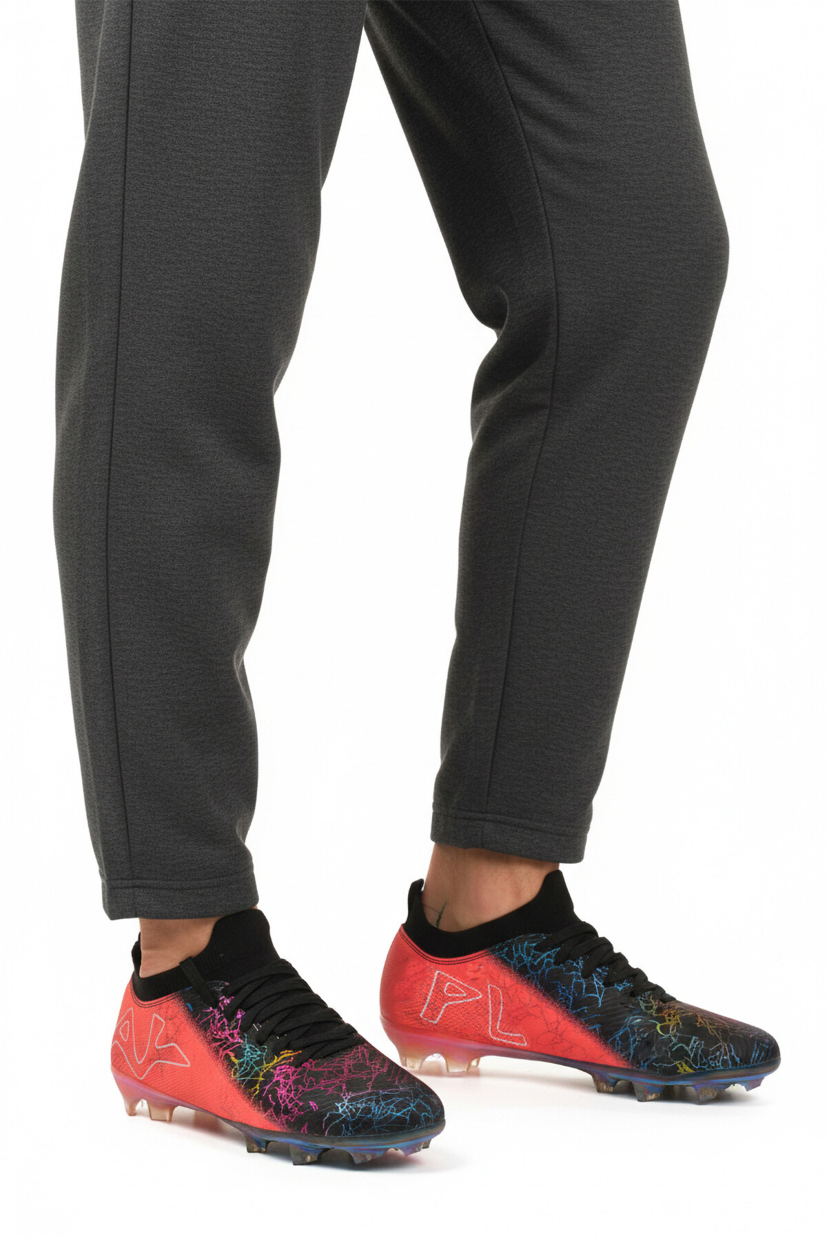 playupBlack Fuchsia Sock Lace-Up Men's Cleats MK-252-153 M