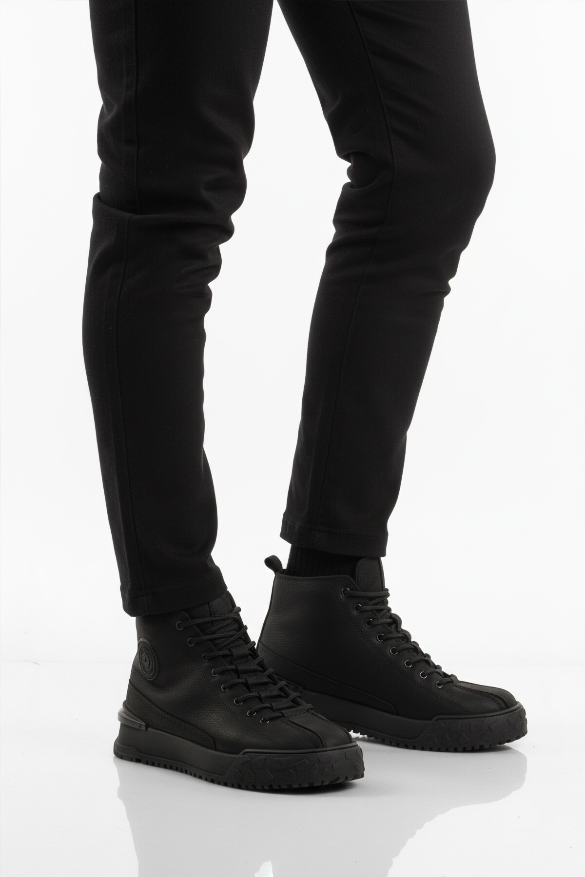 BulldozerSiyah Nubuk Hakiki Deri Kaymaz Erkek Bot 260014 M