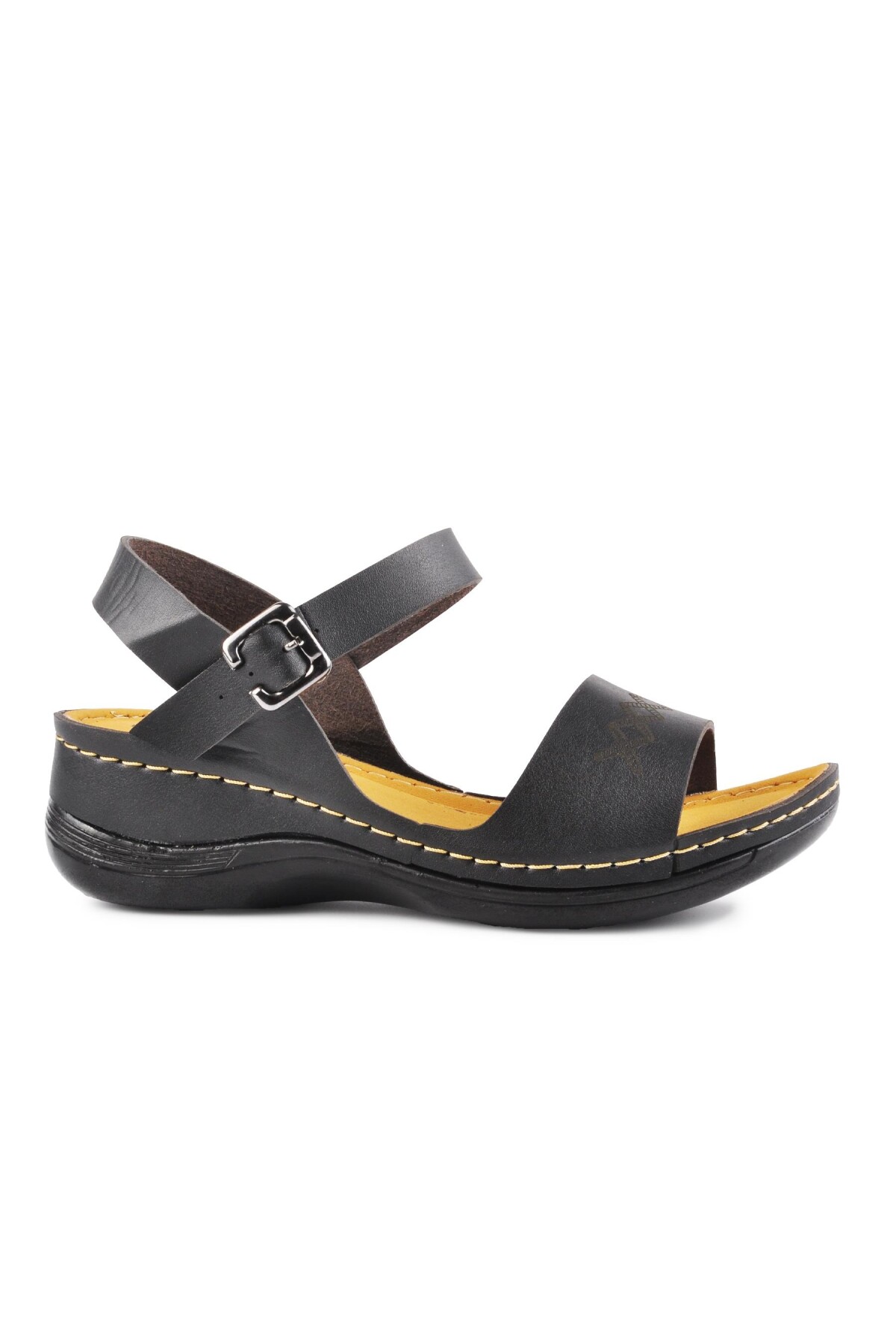 AyakmodBlack Women's Flat Sandals Esm246