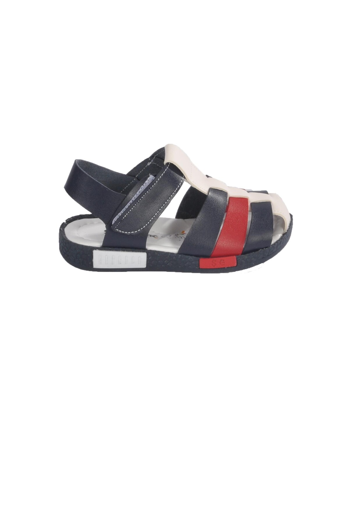 AyakmodNavy Blue-White Orthopedic Baby Sandals 004 B