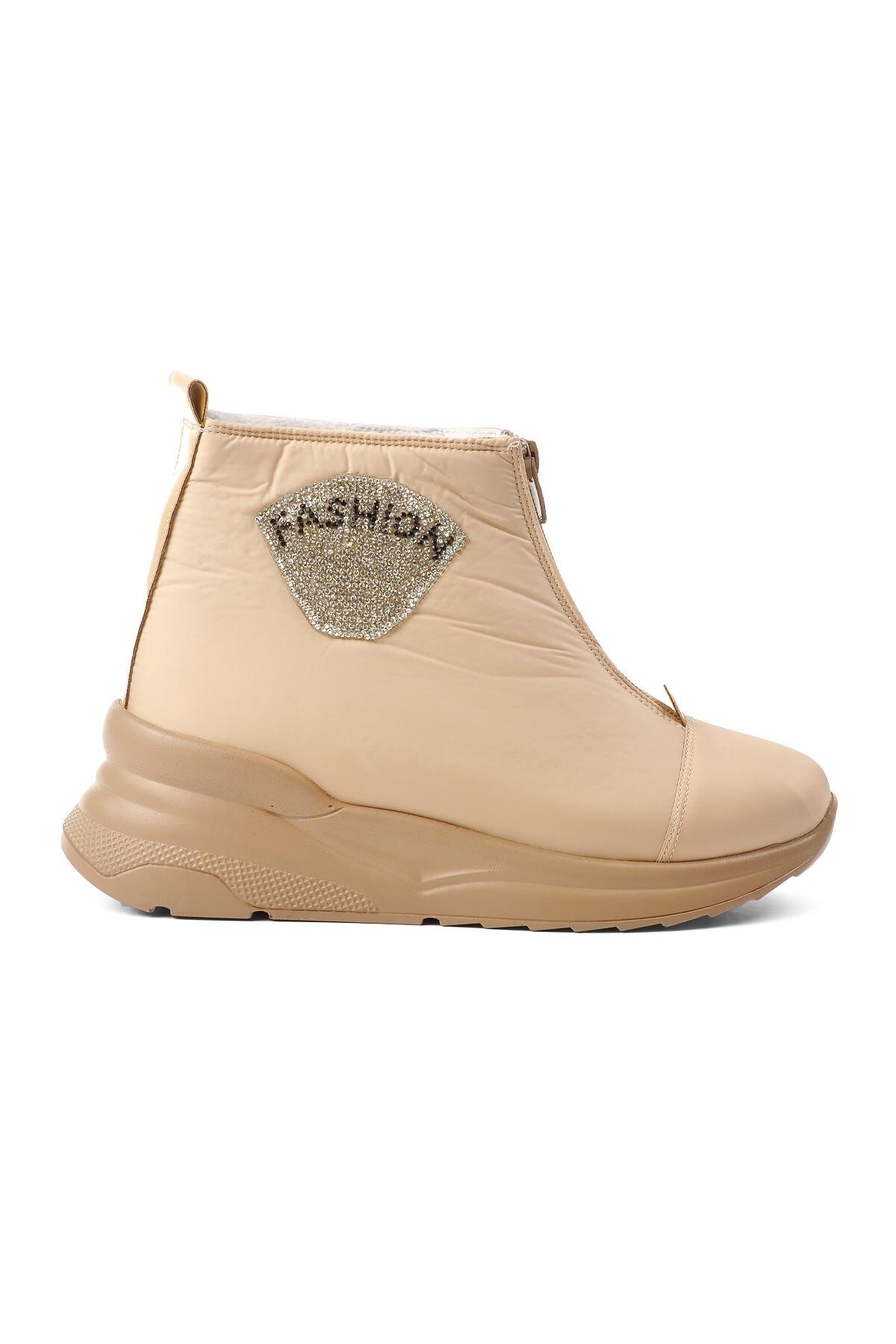AyakmodBeige Narrow Fit Women's Snow Boots 1321 Z