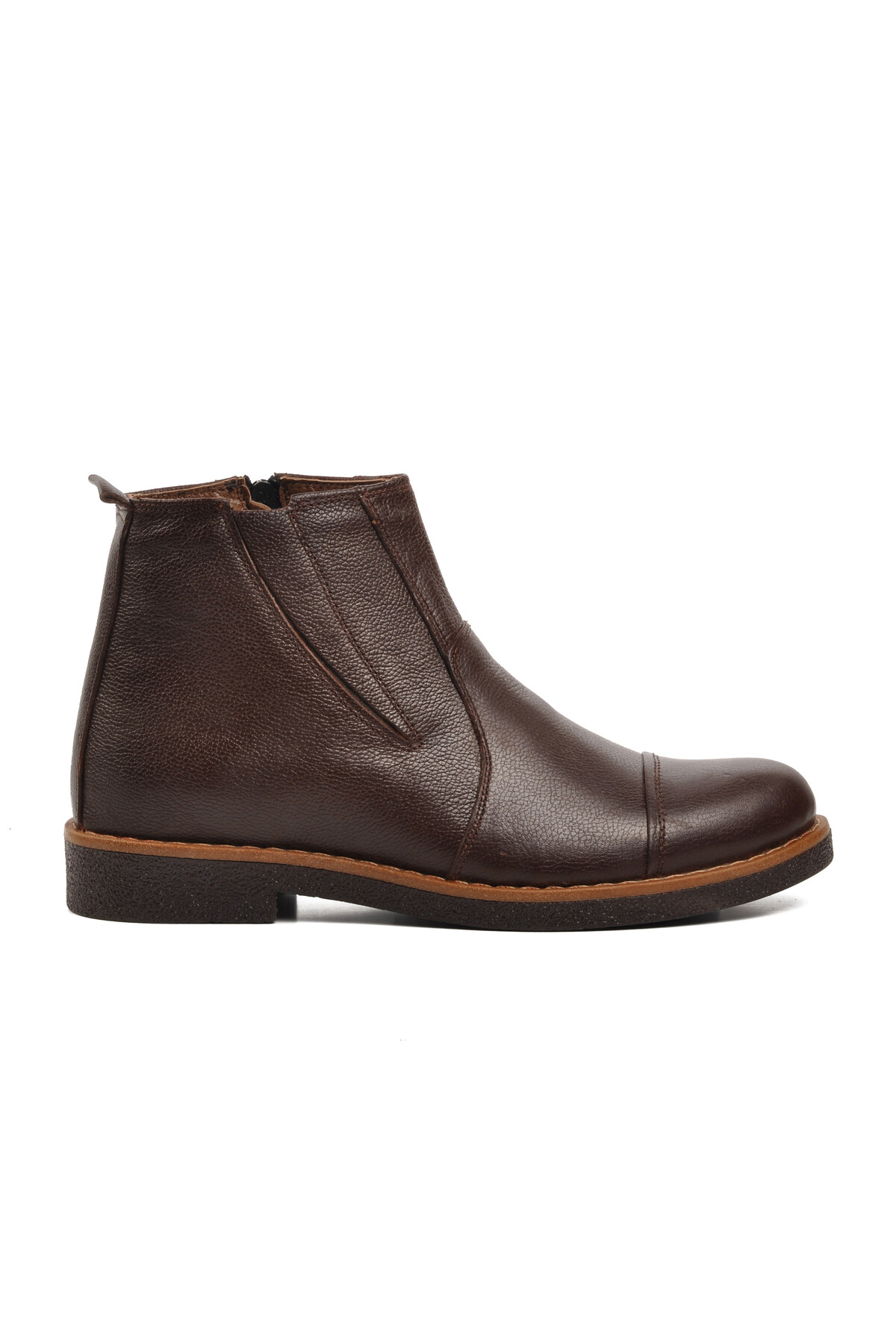 AyakmodBrown Genuine Leather Men's Chelsea Boots 1311 M