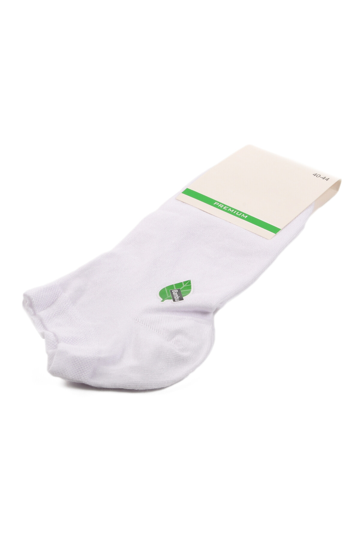 AyakmodWhite Bamboo Unisex Ankle Socks 24K001