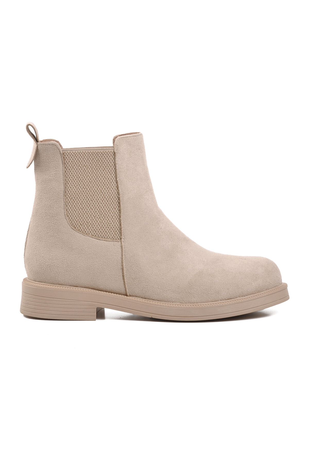 AyakmodBeige Suede Women's Chelsea Boots 284053 Z