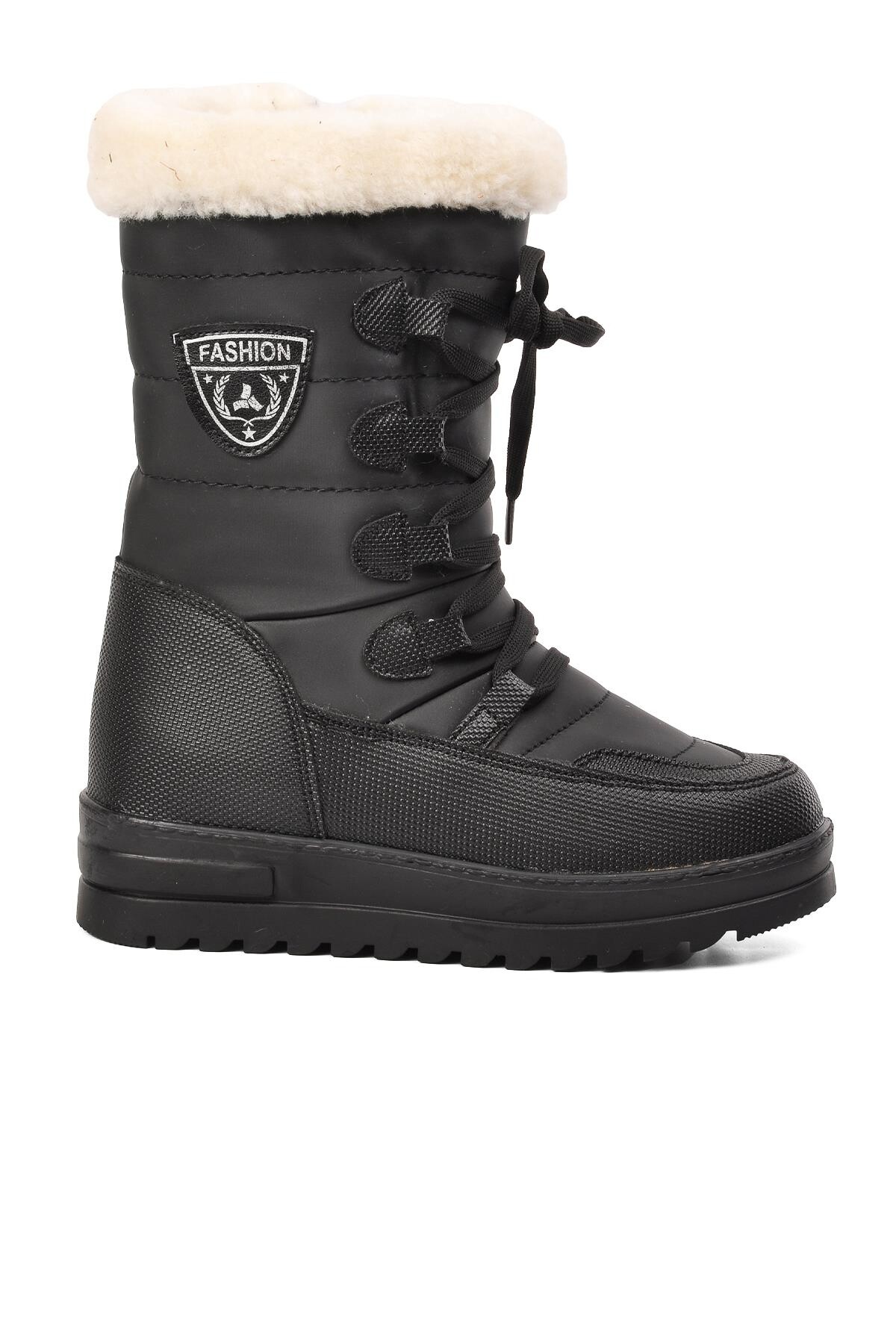 الممشىحذاء ثلج للأطفال باللونين الأسود والبيج من Yuja F