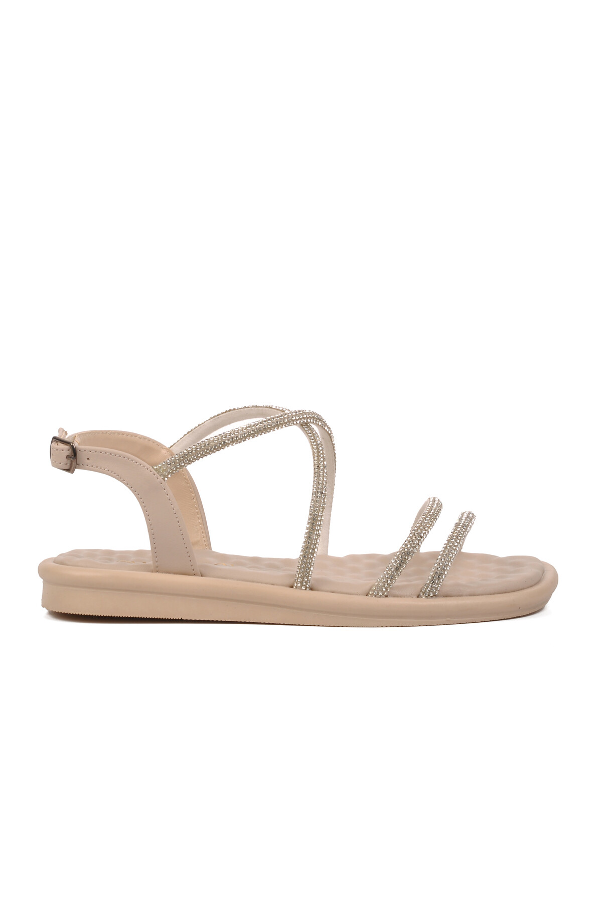 AyakmodBeige Women's Flat Sandals 335175 Z