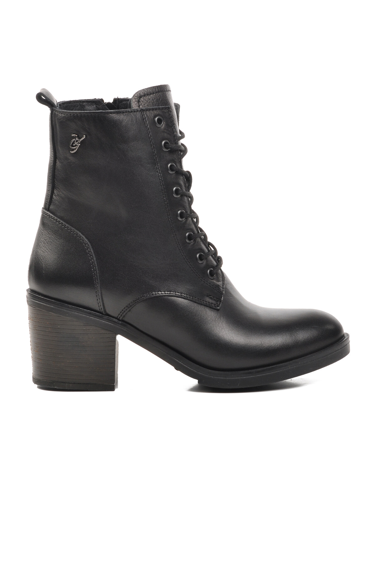 Voyager 9812 Black Genuine Leather Women's Boots with Fur Inside