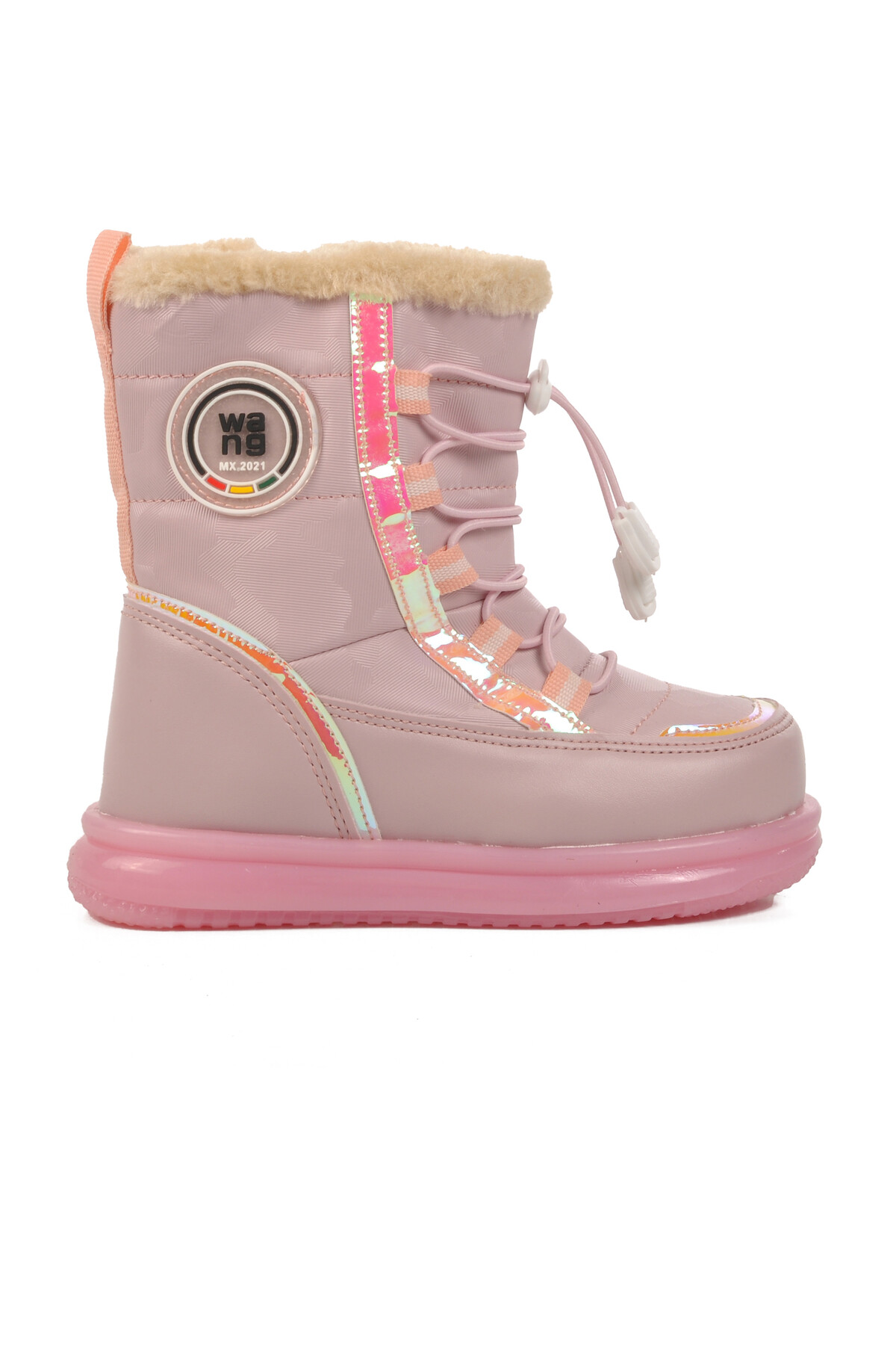walkwayPink Fur Inside Girl's Boots Yelets 25K B