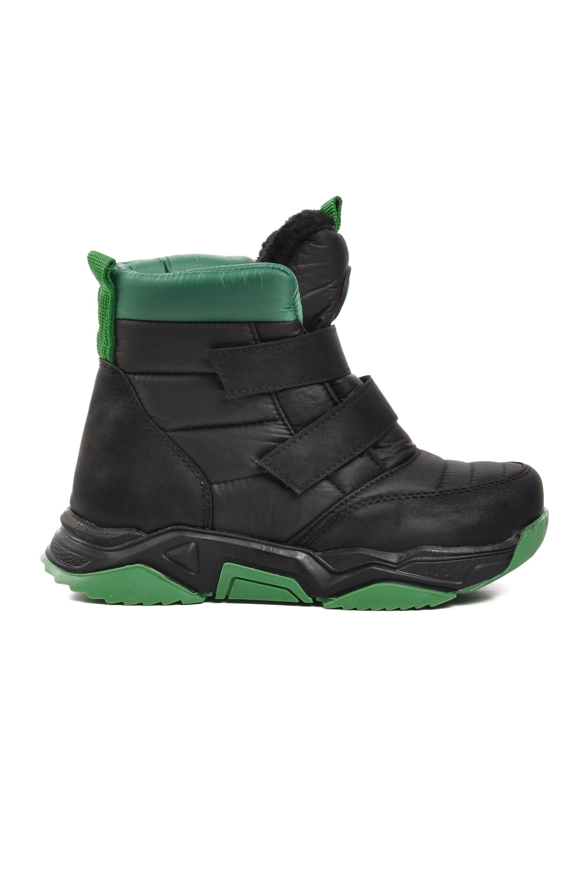 United Colors Of BenettonBlack-Green Water Repellent Children's Snow Boots Bn-70000 F
