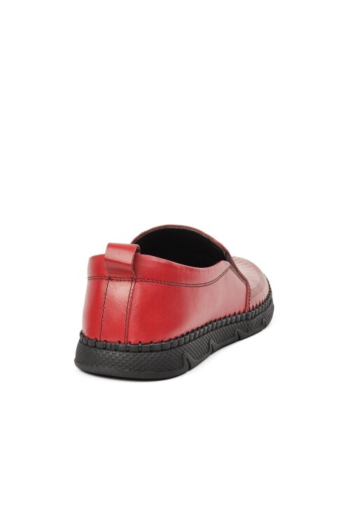 Burgundy Genuine Leather Mens Casual Shoes 1825 M