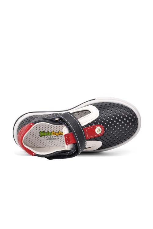 Navy Blue-Red Unisex Childrens Casual Shoes 2234 B