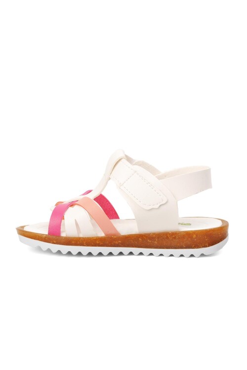 White Fuchsia Orthopedic Girls Sandals 22Y07 B