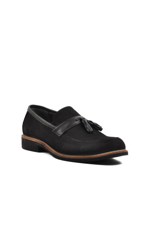 Siyah Nubuk  Erkek Loafer Ayakkabı Ayakmod 7010Y M