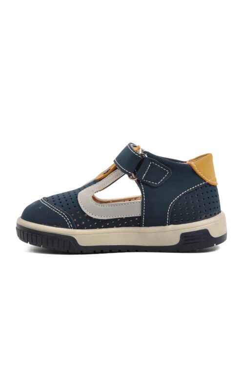 Lacivert Sarı Ortopedik Unisex Çocuk Ayakkabı 3000 B