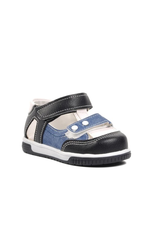 Navy Blue-White-Denim Baby Casual Shoes Ayakmod Arz 3200 B