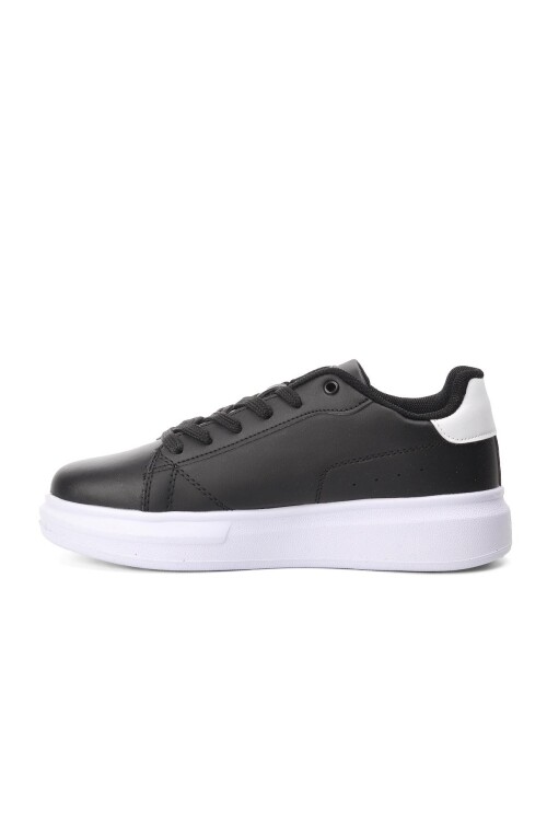 Black and White Lace-Up Womens Sneakers Nadia G