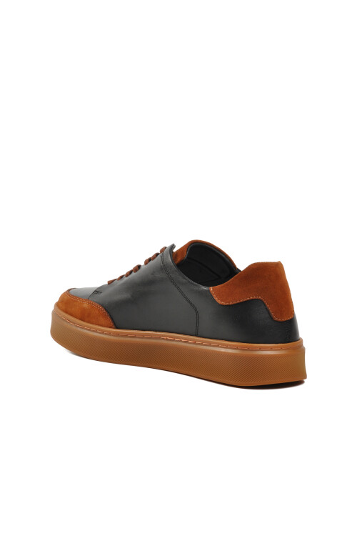 Black Tan Genuine Leather Mens Casual Shoes 4227 M