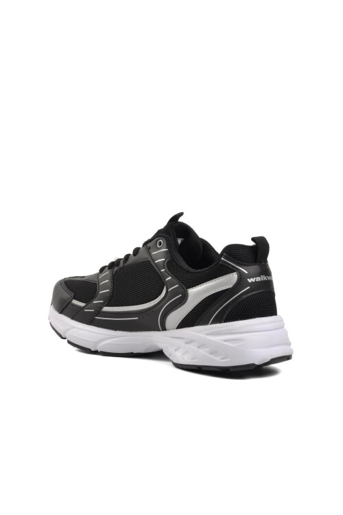 Black and White Mesh Mens Sneakers Run M