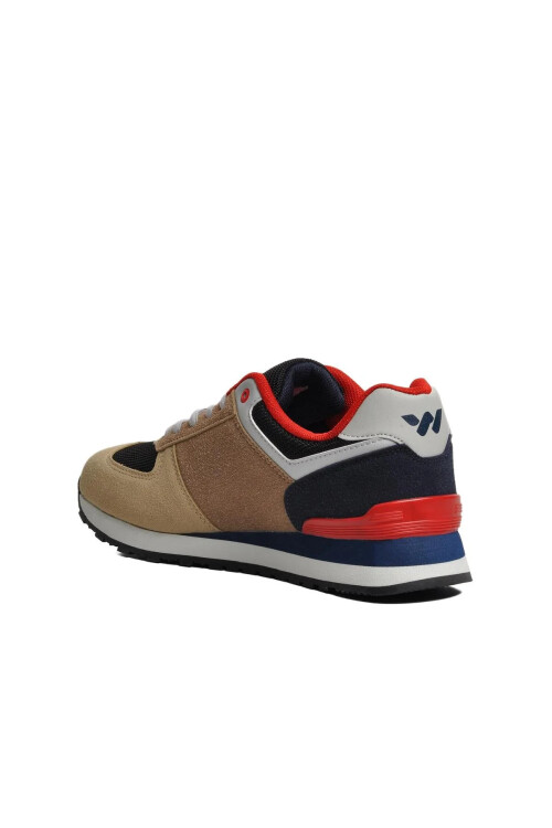 Beige-Navy-Red Womens Sneakers Benin G