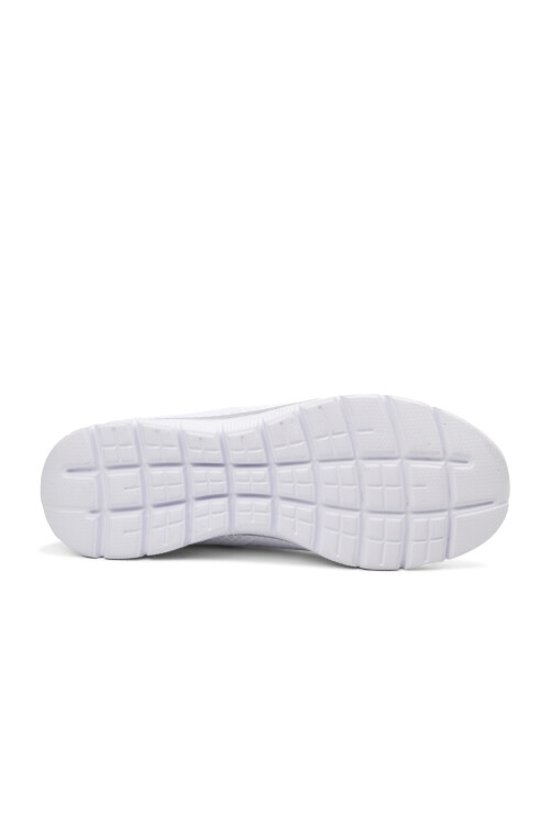 حذاء رياضي نسائي مرن خفيف الوزن من شبكة بيضاء، مقاس M