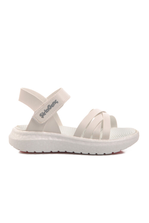 صندل مسطح أبيض للبنات 24-999 P