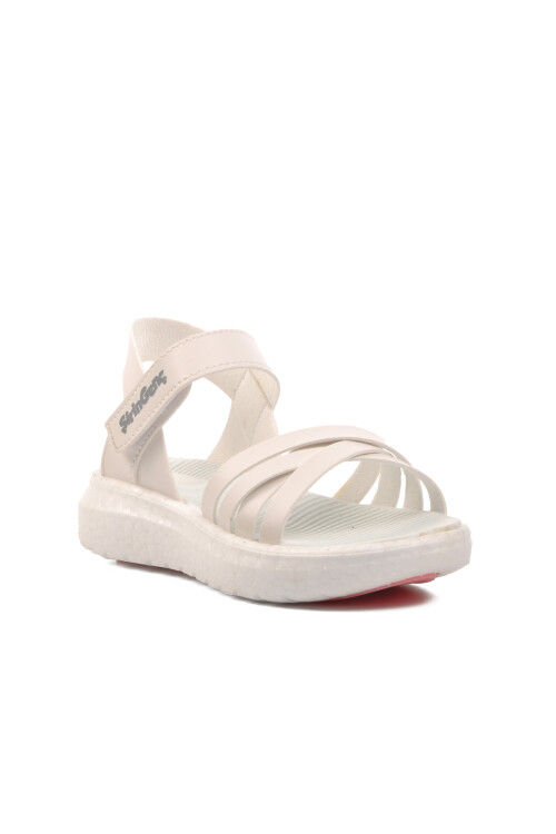 صندل مسطح أبيض للبنات 24-999 P