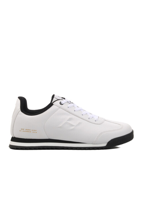 Beyaz-Siyah Suni Deri Erkek Sneaker Pico 101 21540 M