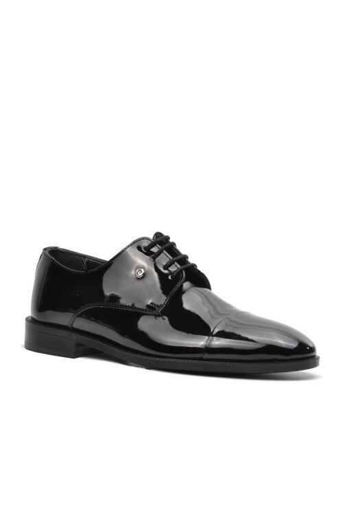 Black Patent Leather Genuine Leather Mens Classic Shoes 7028 M