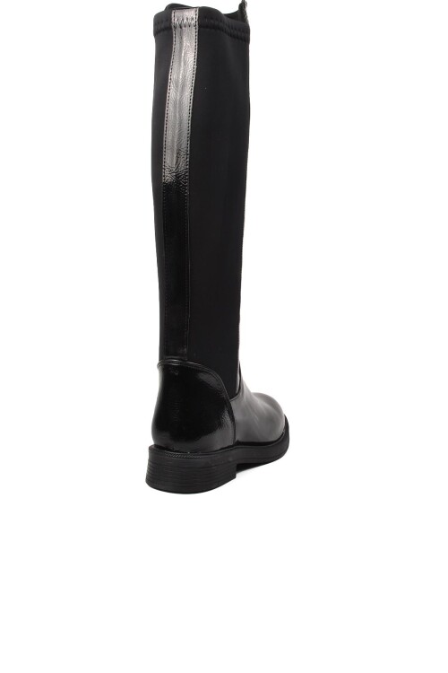 Pierre CardinBlack Wrinkled Stretch Flexible Ankle Women's Boots PC-52066 Z