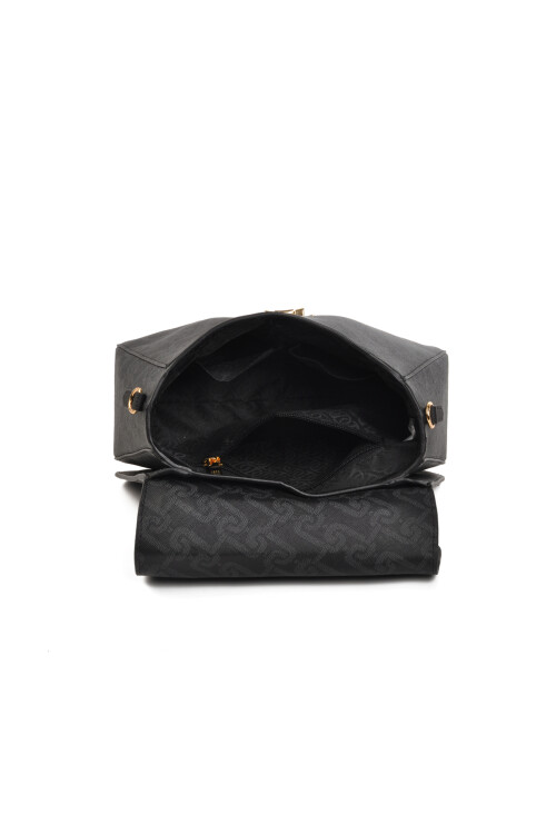 حقيبة كتف نسائية سوداء من يو إس بولو US24102