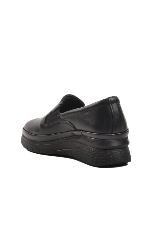 Black Genuine Leather Womens Casual Shoes 24322148K Z