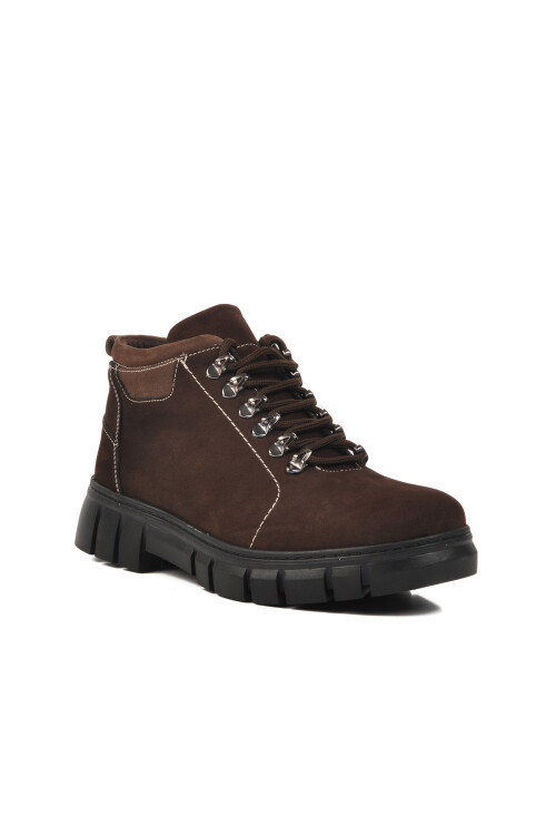 Brown Nubuck Mens Outdoor Boots 25016 M