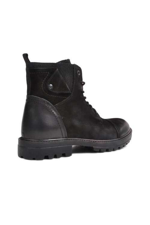 Siyah Nubuk Hakiki Deri Erkek Bot 153-5313 M