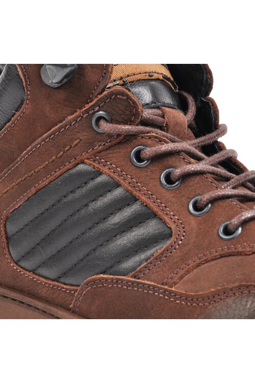 Brown Nubuck Genuine Leather Mens Boots 77554 M