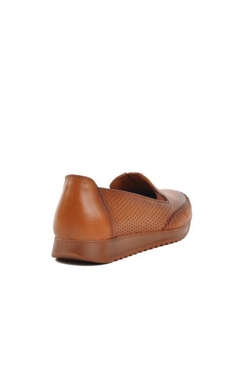 Tan Genuine Leather Orthopedic Womens Casual Shoes 48 Z