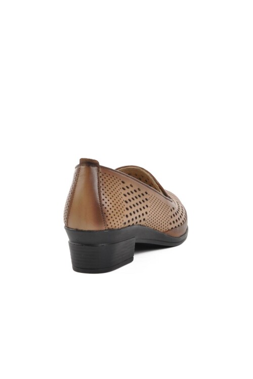 Cream Genuine Leather Orthopedic Womens Casual Shoes 82 Z