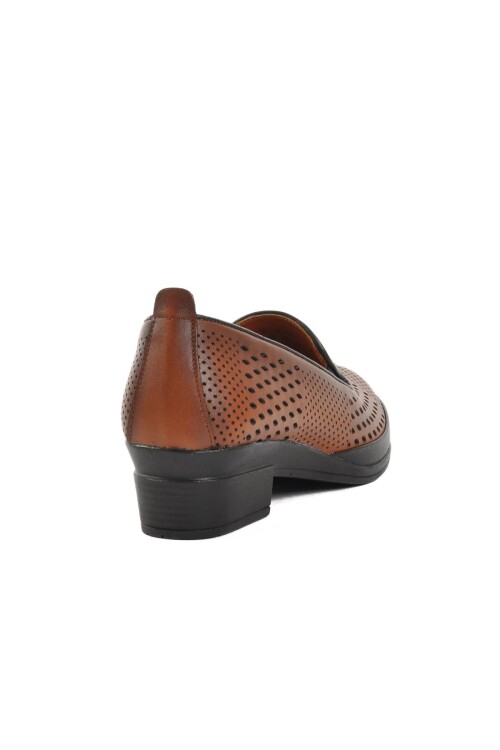 Tan Genuine Leather Orthopedic Womens Casual Shoes 82 Z