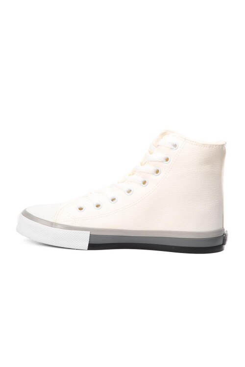 White Gray Ankle Length Mens Sneakers BN-30755 M