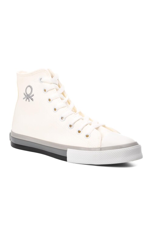 White Gray Ankle Length Mens Sneakers BN-30755 M