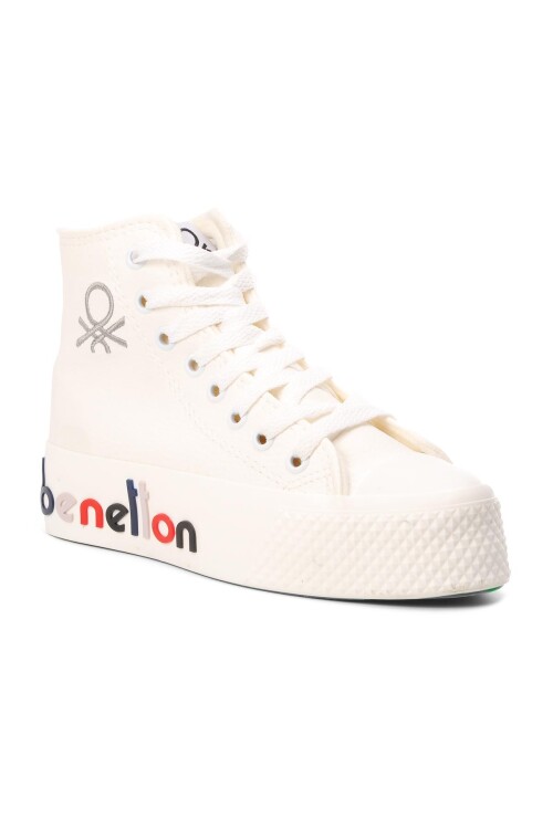 White Ankle-Length Womens Sneakers BN-30820 Z