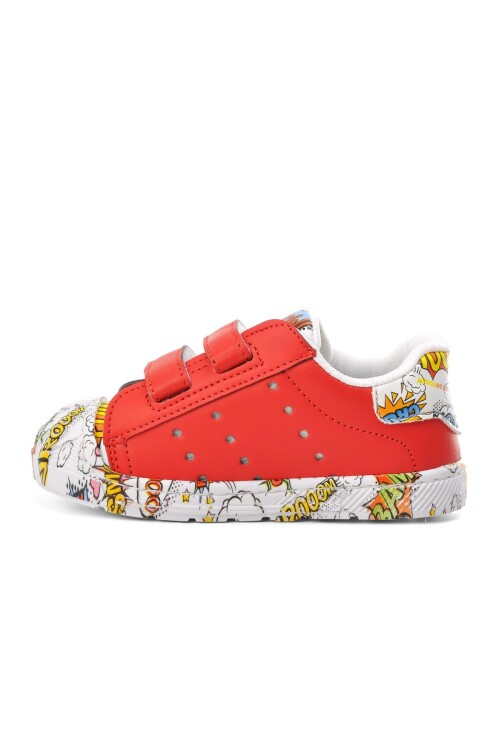 United Colors Of BenettonRed Velcro Baby Sneakers BN-30844 B